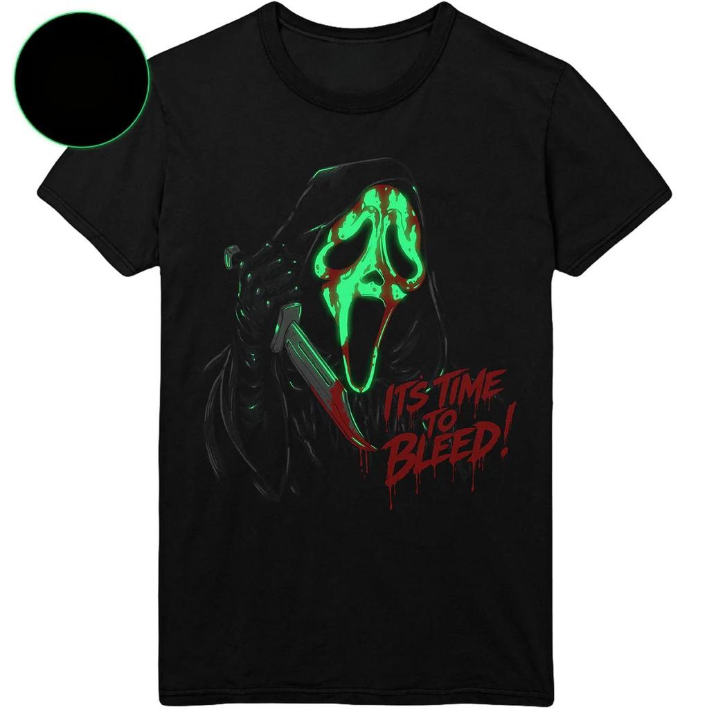 Scream Movie Ghost Face Tshirt for Men and Women Summer Pure Cotton Clothing Fashion Gothic Short Sleeved Tshirt Unisex