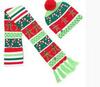 LED Light-Up Elk Jacquard Knit Hat & Scarf Set for Christmas & New Year.