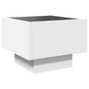 Side Table with LED White 40x40x30 cm Engineered Wood