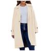 Women's Fashion Jacket Casual Solid-color Long-sleeved Cardigan Long Coat