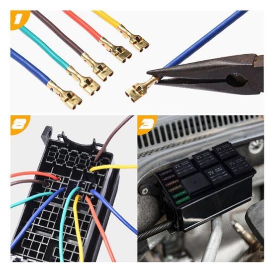 12V 3 Way Waterproof Relay Box with Removable Slots IP65 Waterproof Rated Compatible Safe Box with 4-Pin 5-Pin 40Amp Relays