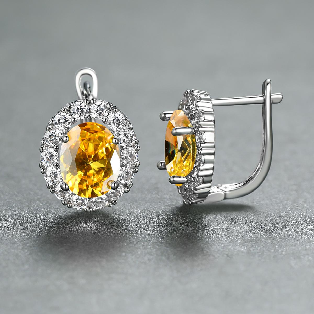 

Роскошные серьги-капли с фиолетовым камнем и золотым цветом, серьги-подвески для невесты, обручальные украшения для ушей жёлтый/серебряный