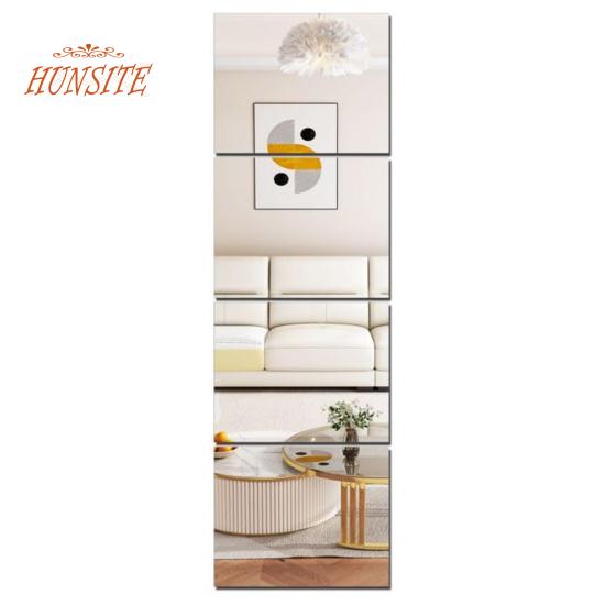 4ks celoplošná zrcadlová nálepka na dlaždice, samolepicí, vodotěsná