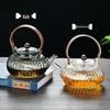 Striped Pumpkin Glass Teapot