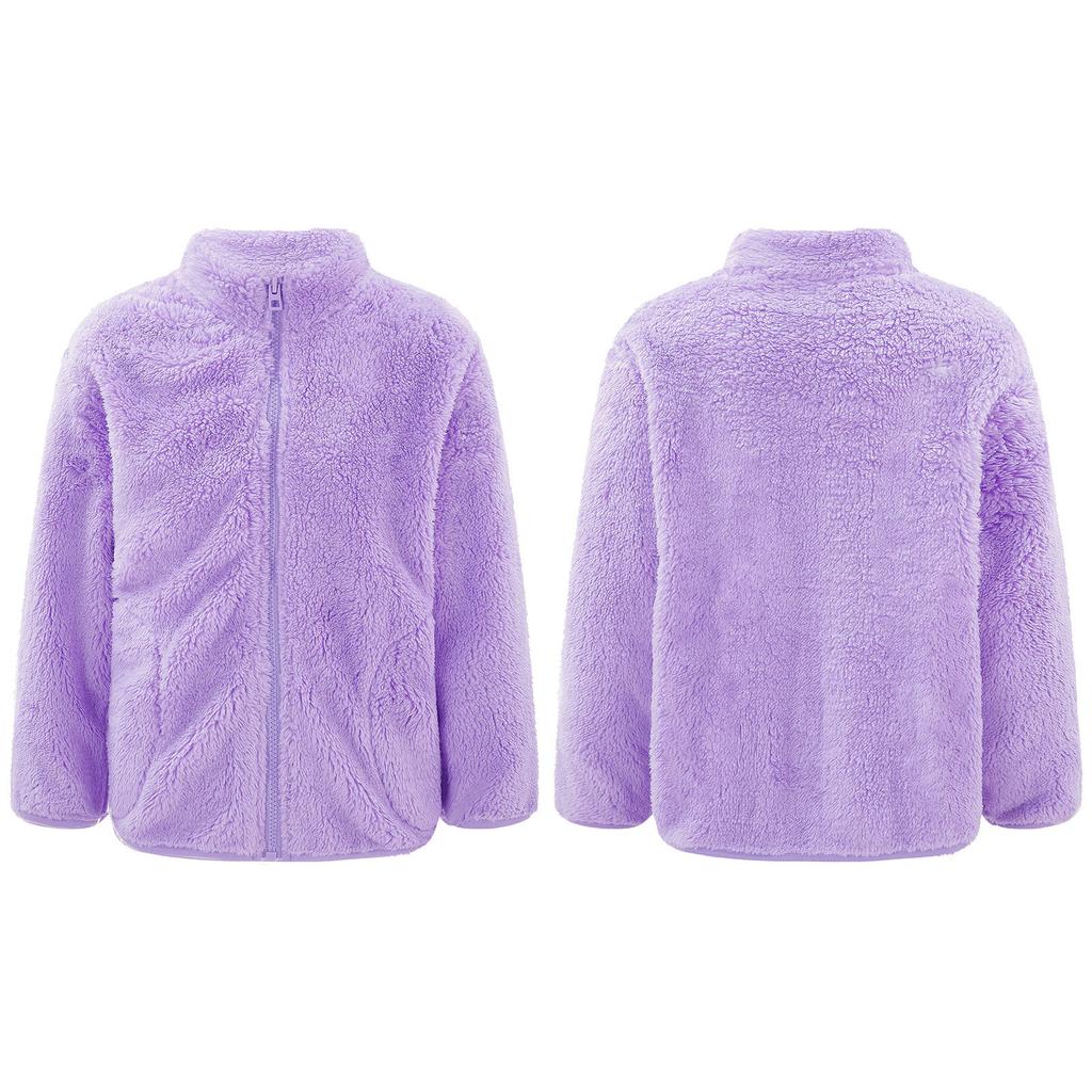 Kids Boys Girls Stylish Clothing Long Sleeve Stand Collar Zipper Closure Front Jacket Outerwear