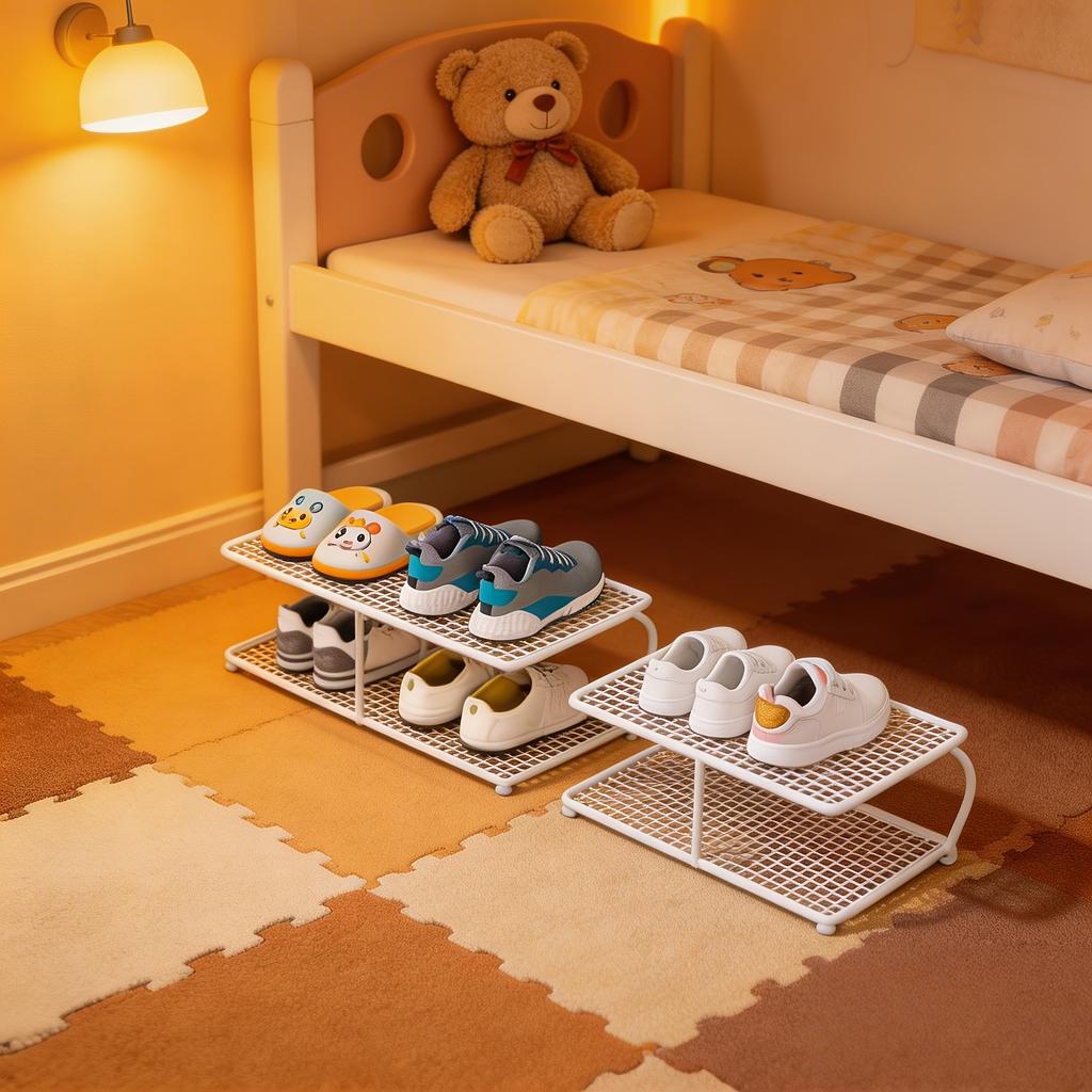 1pc Shoe Rack Under-Bed Shoe Organizer for Dorm Rooms Space-Saving Multi-Layer Shoe Cabinet for College Dormitories