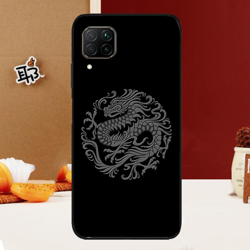 Chinese Style Crane Dragon For Huawei Nova 12s 12i 7i 8i 11i 11 9 10 SE Y60 Y61 Y70 Y72 Y73 Y90 Y91 P30 P40 Lite Case