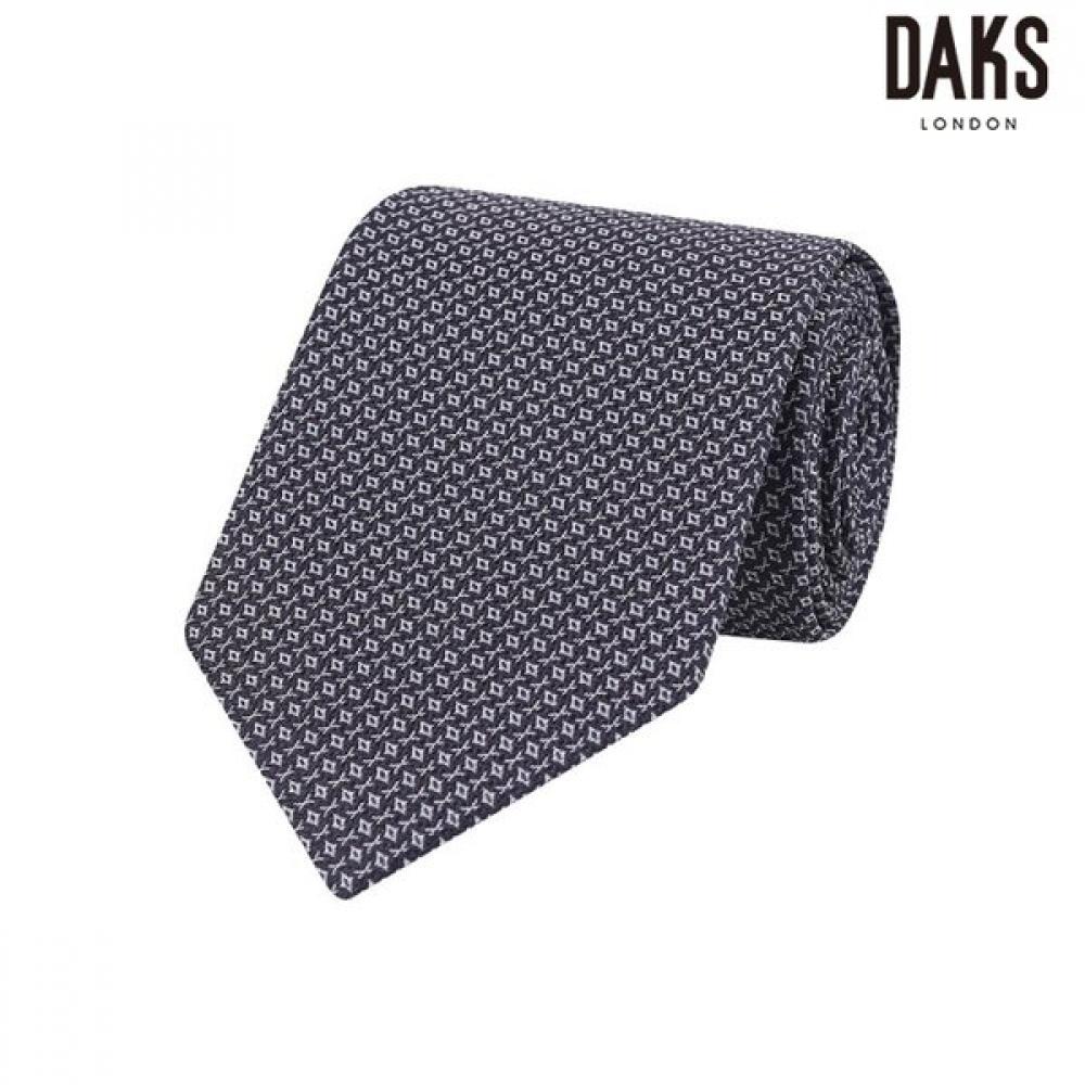 DakS Men S Navy Silk 100 Geometric Pattern All Over Tie Dmg1acf1304n1 navy/000