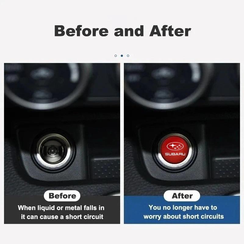 Alloy Car Cigarette Lighter Button Dustproof Cap Cover for Subaru STI XV WRC WRX BRZ FORESTER IMPREZA LEGACY OUTBACK TRIBECA Z9
