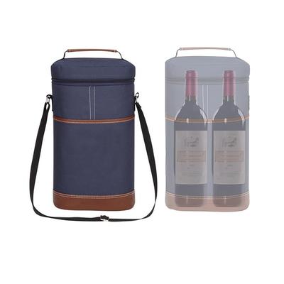 Soft Cooler Wine Bottle Insulated Bag for Wine Thermal 2 Drink Bottle 750ml Beer Outdoor Bag for Travel Carrier Tote Wine Glass