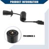 5ft 7 Way Round to 5 Way Pin Flat Trailer Wire Coiled Wiring Connector Adapter Plug/Rear for Truck RV Trailer Full Length 5 Foot (60 Inches) /