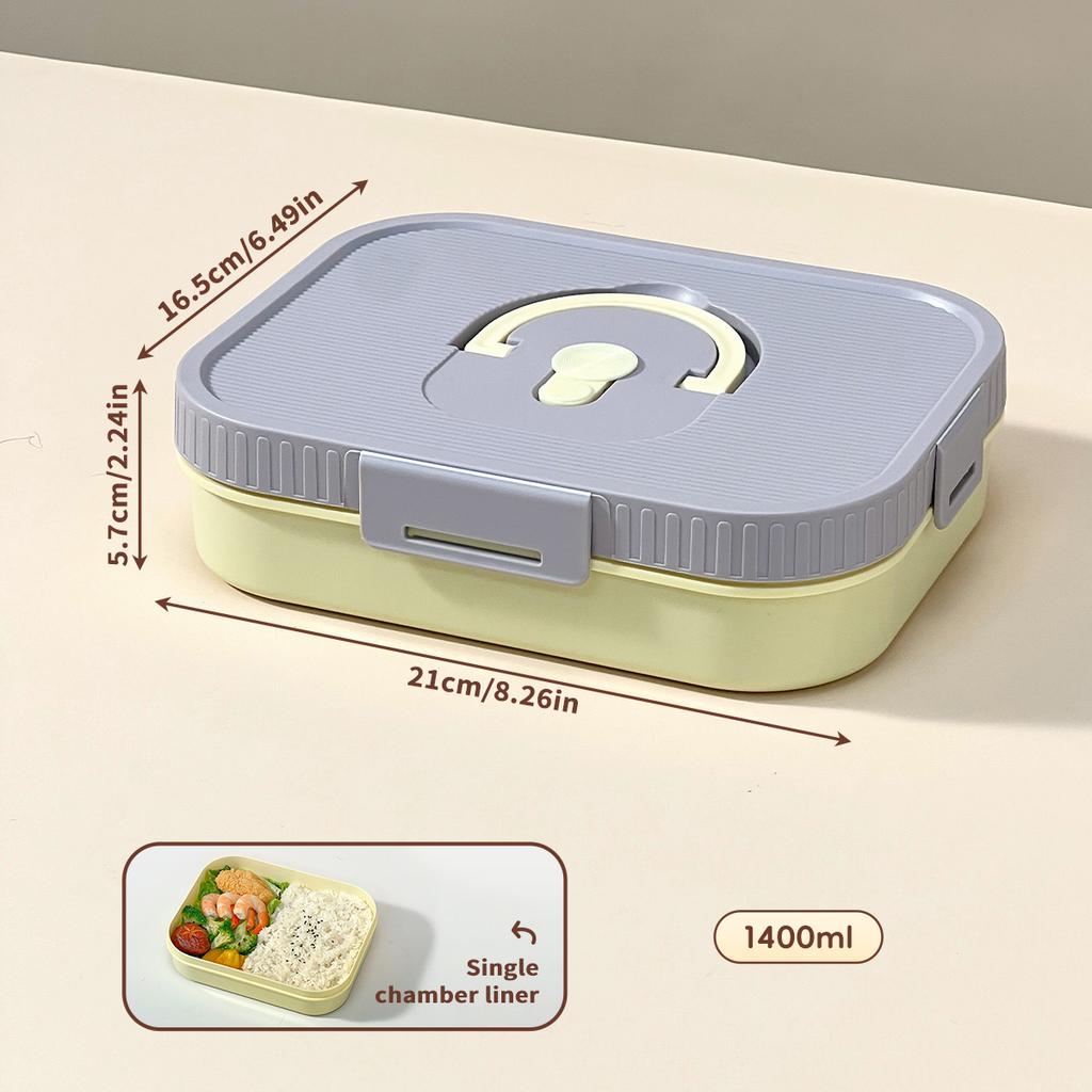 WORTHBUY Large Capacity Plastic Divided Bento Lunch Box Microwave Portable Leak-proof Cold And Hot Food Container For Student