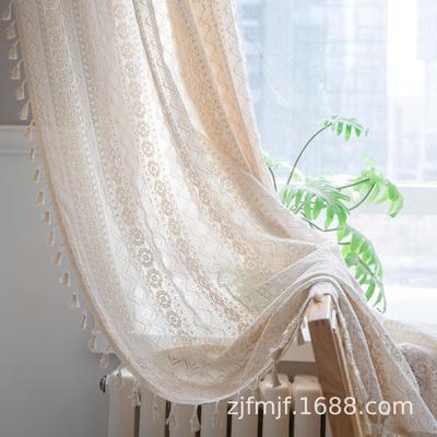 "Bohemian Retro Quastenvorhänge: Lichtdurchlässiges, hohles Design für Schlafzimmer, Wohnzimmer, Erkerfenster"