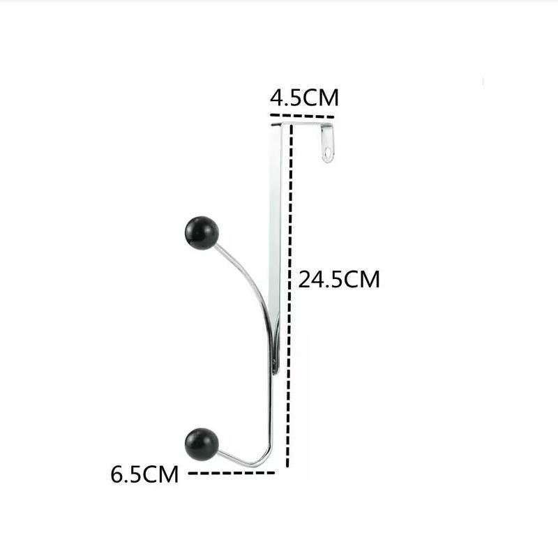 Over-The-Door Iron Hook Rack Easy Install,Heavy-Duty Metal Hooks For Coats,Hats Perfect For Bedroom, Kitchen & Bathroom Storage