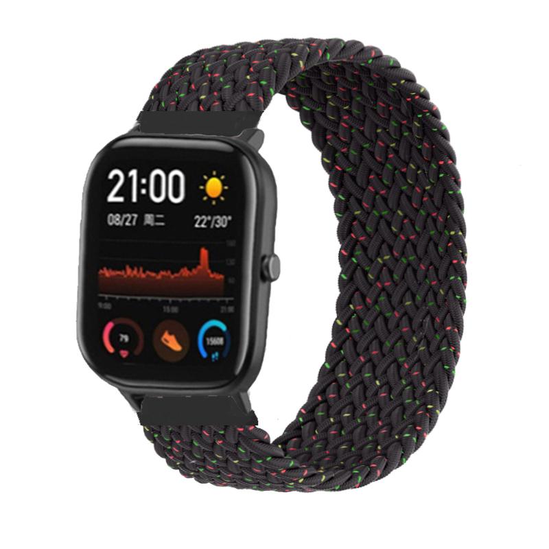 20mm 22mm Uhrenarmbänder für Amazfit GTS/4/3/2/2e/GTS2 Mini/GTR 4/3 pro/GTR2/2e/2 Geflochtenes Solo-Loop-Armband Amazfit bip 6 5 Band