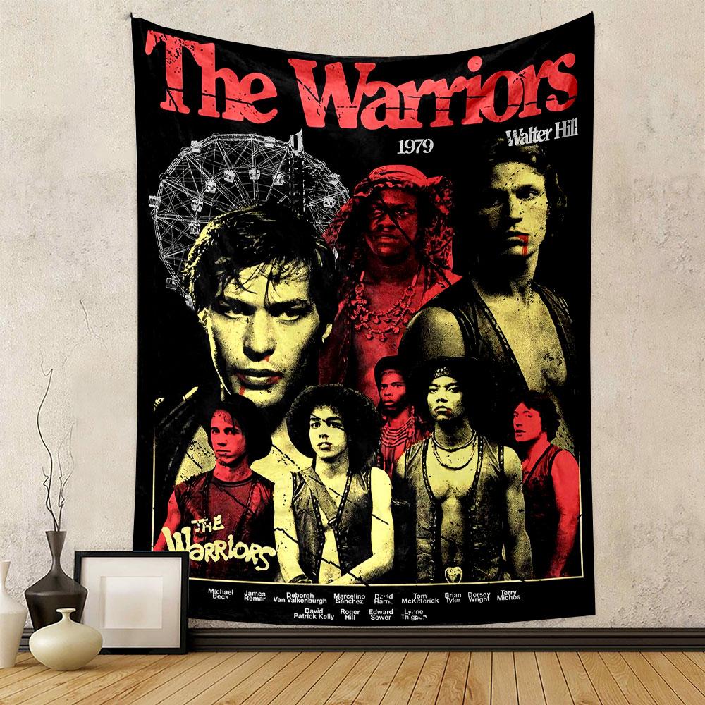 The Warriors 1979 Tapestry Wall Hanging, Walter Hill Gang Movie Art, Retro Cult Wall Decor for Bedroom Man Cave