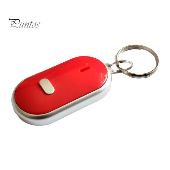 Whistle Activated Key Finder Finder, Portable Anti-Lost Device with Red LED Sound Light, Mini Locator Keychain for Car Keys, Bags, Wallets Wireless