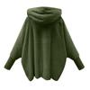 Women's Autumn/Winter Fashion Solid Colour Long Sleeve Plush Warm Hooded Jacket