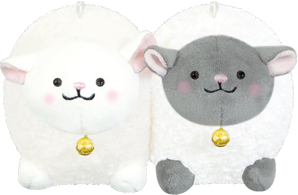 

[Crux] Keychain Nikonui Nikonui Set of 2 Matching Sheep Stuffed Animals with Magnetic Cheeks 110365 Size (approx.): D105 x W120 x H140