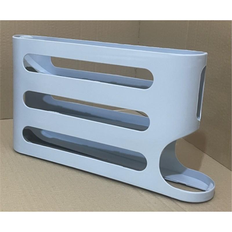 4-Layer Slide Egg Storage Box for Refrigerator Door - Large Capacity Automatic Egg Roller