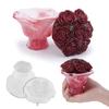 Creative Jewelry Organizers And Candy Storage Silicone Mold With Lid 3d Bouquet Jewelry Holder Mold For Home Decorations