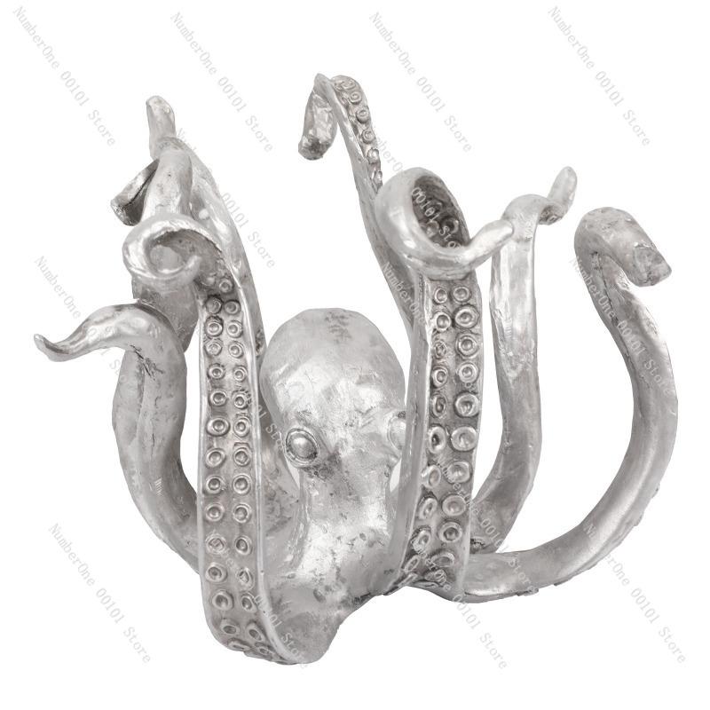 New Octopus Sculpture, Resin Decorative Item, Ocean-themed Living Room Garden Landscape Décor, Unique Home Decoration
