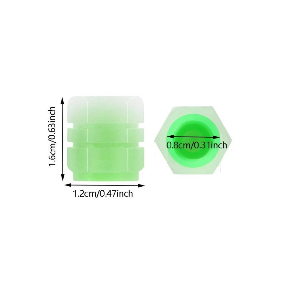 8Pcs Self-luminous Luminous Fluorescent Valve Caps Super Bright Tyre Valve Stem Cover  Vehicle