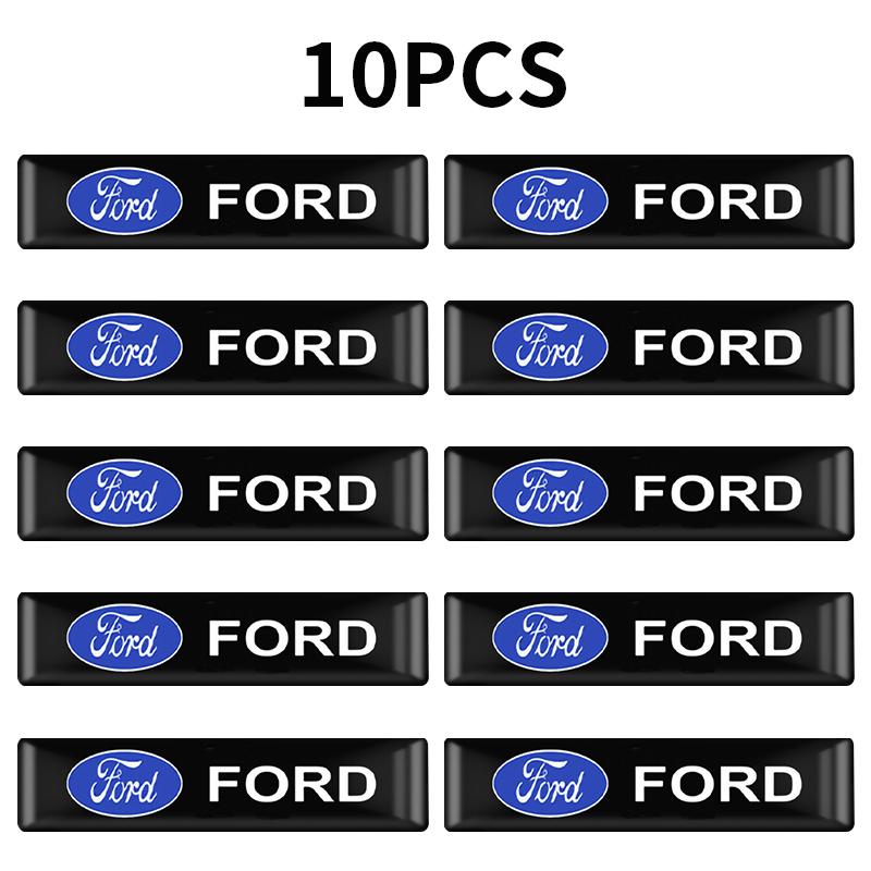 AACY1 10/20PC Car Styling 3D Epoxy Decoration Emblem Sticker Decal For Ford Fiesta EcoSport ESCORT Ranger Mondeo Mustang FOCUS 2 3 4 5