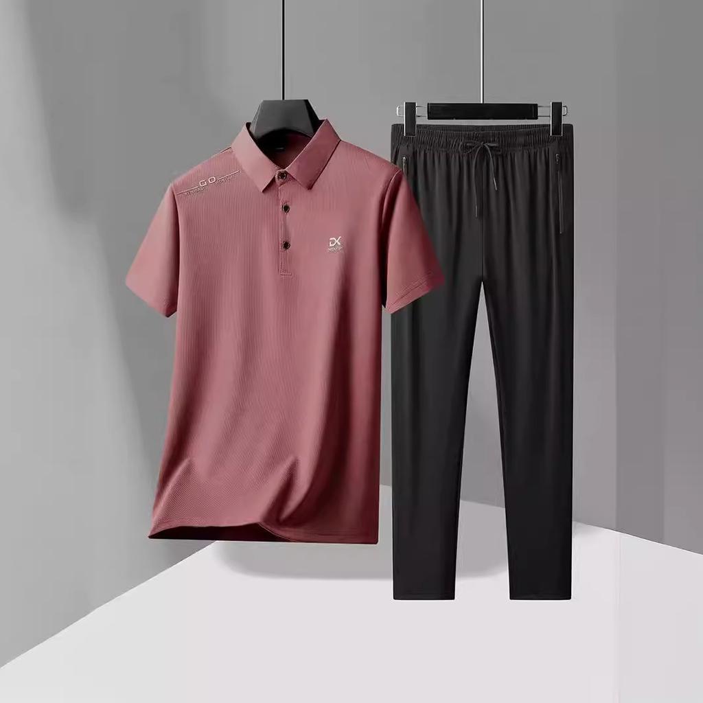 Men's Two-piece Suits, Men's Summer Wear, A Complete Set of Men's Sports Suits, Men's Matching Clothes and Pants