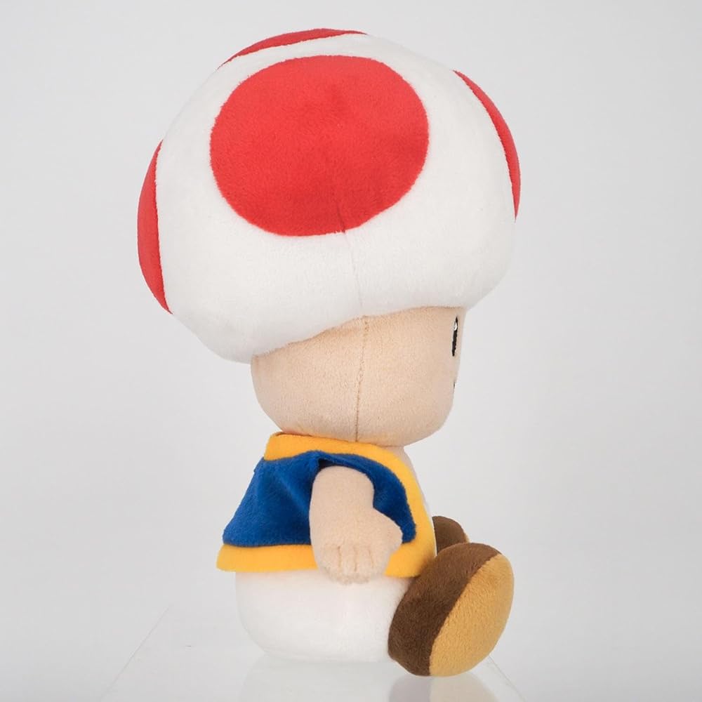 Sanei Boeki Super Mario All Star Collection Toad Plush Toy 14.5x14x23.5cm