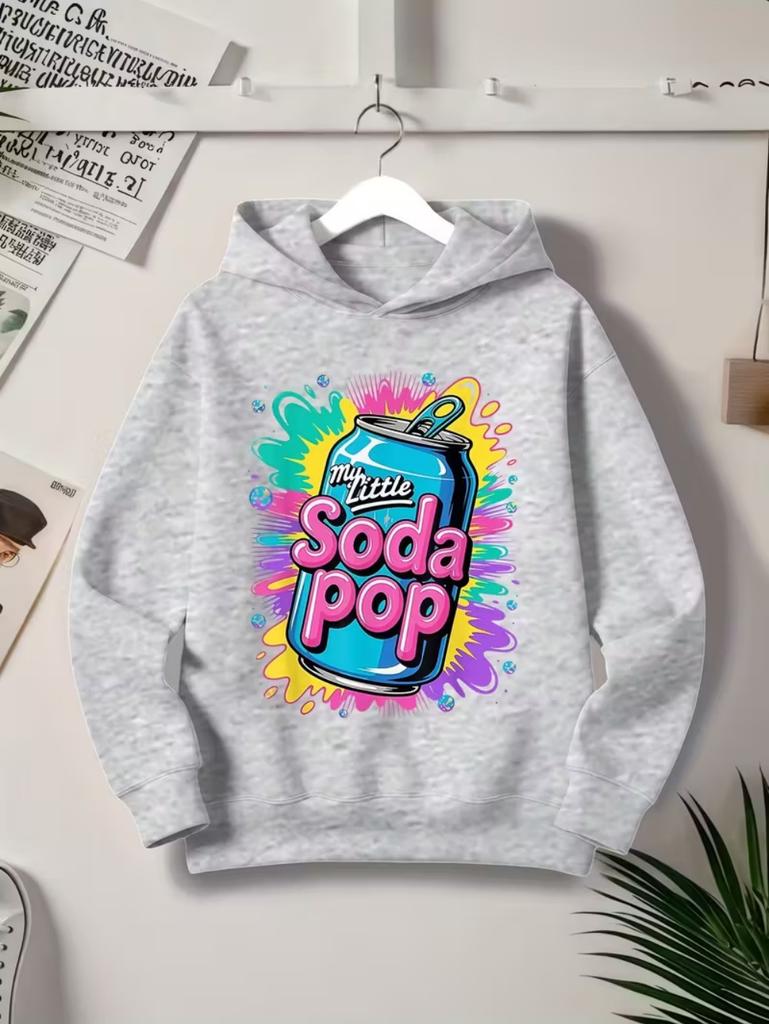My Little Soda Pop Kinder Kapuzenpullover K-Pop Musik Koreanischer Anime Sweatshirt Hip Hop Jungen Kleidung Geschenk Süßer Spruch T-Shirt Locker Kinder Oberteil