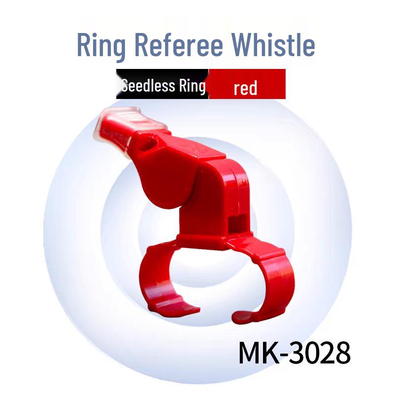 High Decibel Referee Coach Whistle with Finger Ring - Double Chamber for Sports & Basketball