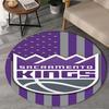 Kings Basketball Team Logo Round Rug for Livingroom,Bedroom, Palyroom, Chair Rug, Area Rug, Circle Carpet, Large Size Fan Christmas Gift