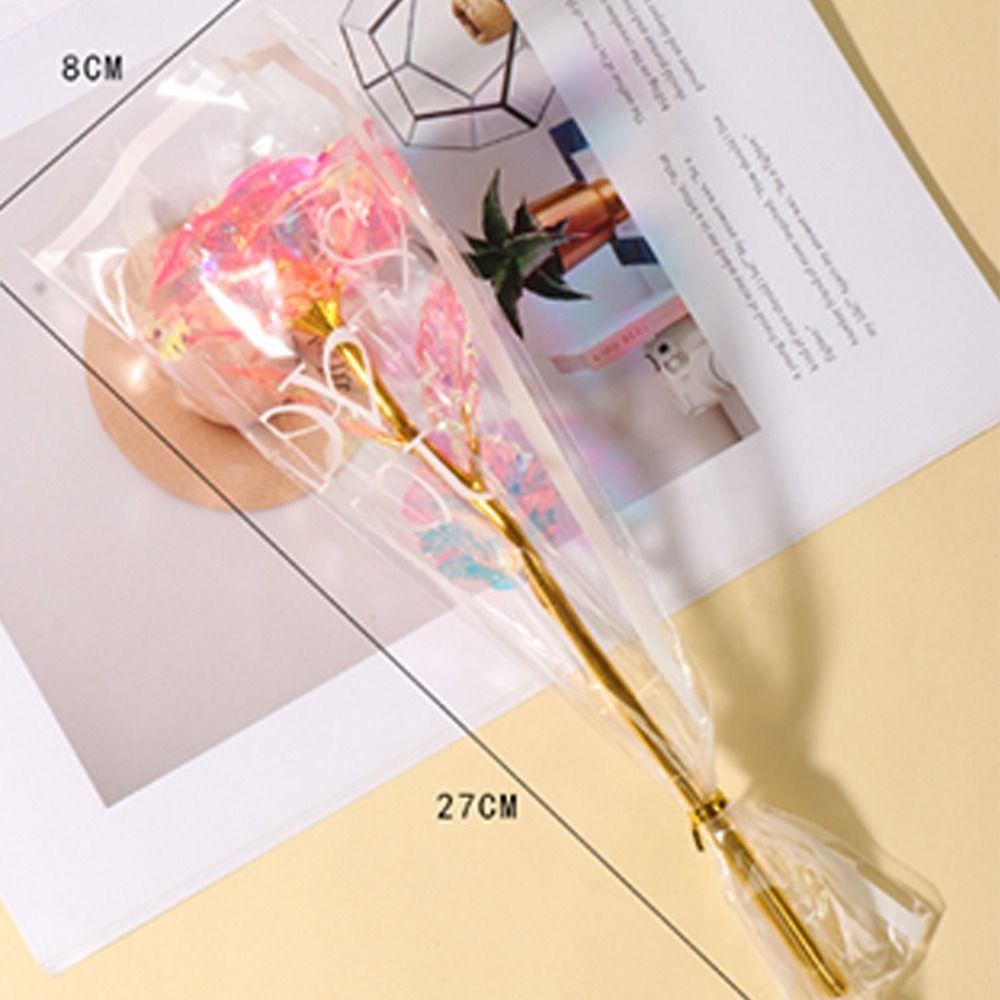LED Lights Gold Foil Rose Flower Glowing Wedding Fake Flower  Valentine's Day