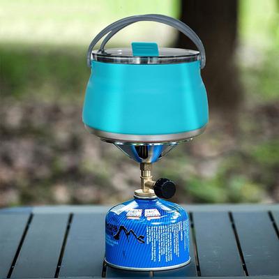 1L Tragbarer Reisekessel BPA-frei Campingkessel Faltbarer Wasserkessel Edelstahlboden Ausgezeichnetes Geschenk zum Wandern