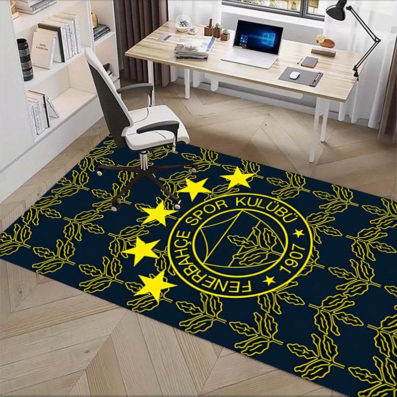 1pc Fenerbah?e Sports Club,Emblem,Pattern Office Carpet Soft Polyester Entrance Carpet Washable Non