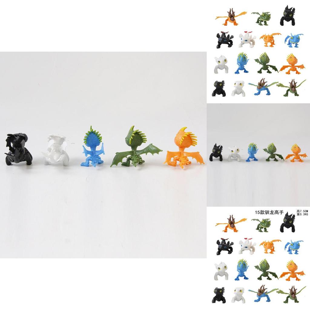 How To Train Your Dragon Pvc Toy Figures Bundle With Q Characters For Collectors And Children