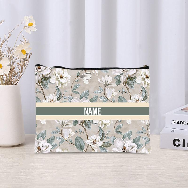 Personalized Full Print Custom Makeup Bag able Women's Products Environmentally Friendly Canvas Travel Storage Bag