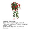 Artificial Flower Hanging Design Stylish Faux Silk Flower Delicate Vivid Fake Rose