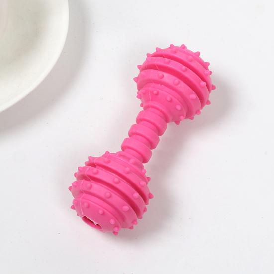Dog Chew Toy Spiky Barbell Dog Toy with Built-in Bell to Relieve Boredom Interactive Teeth Cleaning Toy for Aggressive Chewers