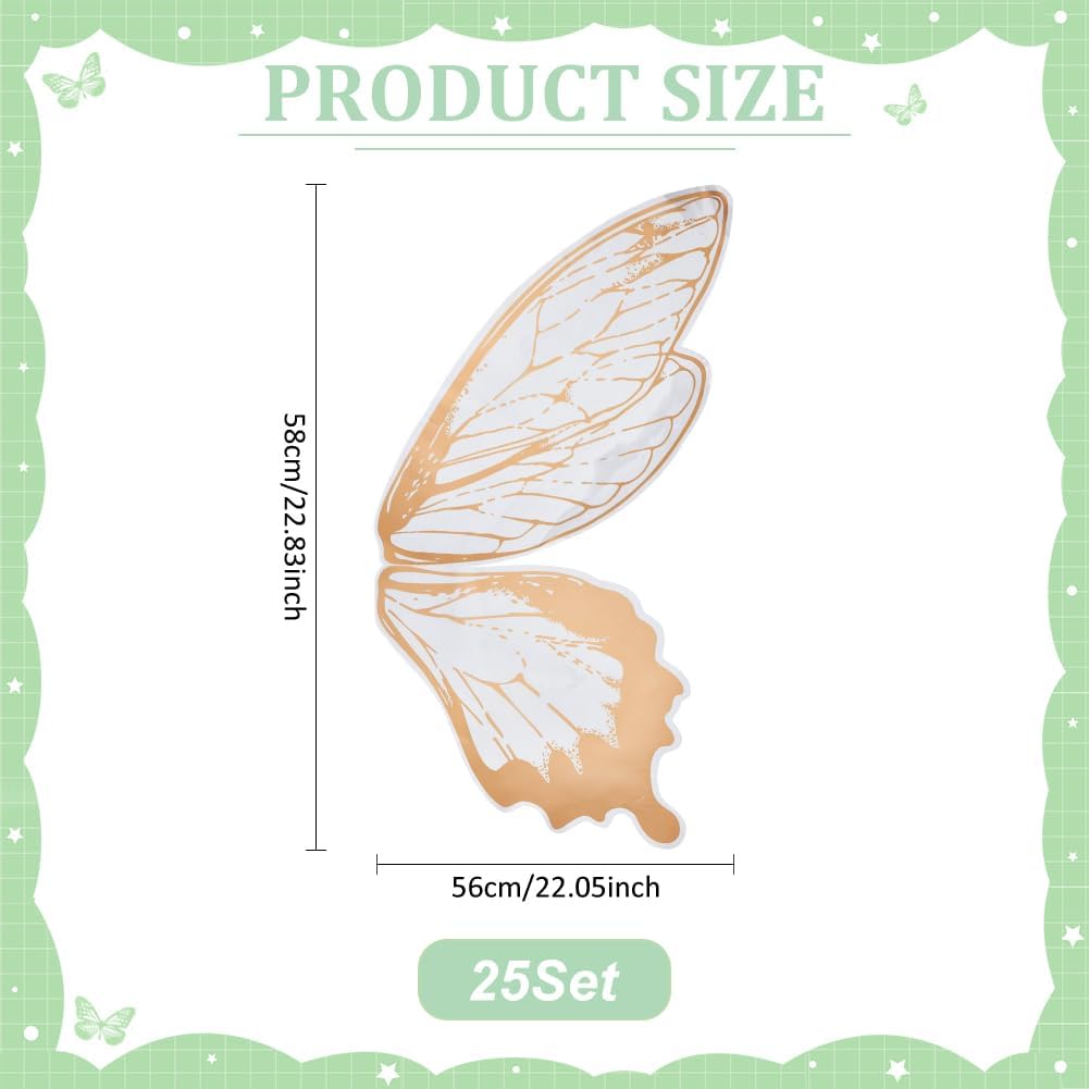 UNICRAFTALE about 50Pcs Waterproof Butterfly Flower Bouquet Wrapping Paper Transparent Bouquet OPP Packaging Paper Brown Butterfly Clear Floral Wraps