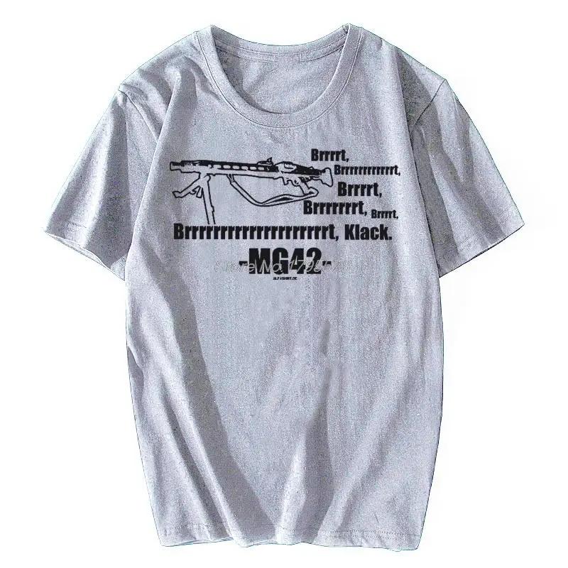 Mg42 Sound Machine Gun 42 MG Fun Humour Sound T-Shirt Tshirt Cotton Tees Tops Harajuku Streetwear