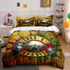 Gun N Roses Skull Bedding Set Bedding Duvet Cover Set Duvet Cover Pillowcases  (1 * Duvet Cover 2 * Pillowcases, without duvet insert)