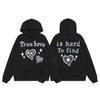Unisex Broken Planet Print Velvet Hoodie - Trendy & Casual
