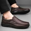 Genuine Leather Men's Loafers Soft-Soled Slip-On Shoes Versatile Casual Business Driving Shoes Male Formal Dress Shoes Moccasins