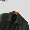 INCERUN Men Lapel Open Front Cloak Casual Loose Cropped Cape Coats