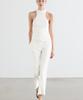 Masimodutti Straight Fit Linen Blend Pants