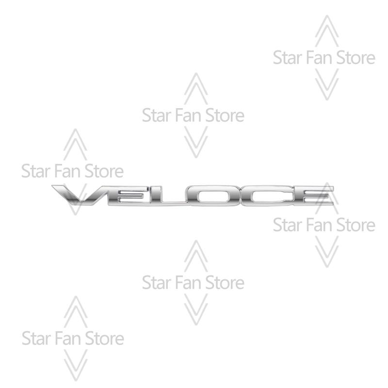 BEZO1 Metall VELOCE TI Abzeichen 3D Aufkleber Auto Kofferraum Karosserie Emblem Aufkleber Styling Für Alfa Romeo Giulietta Spider Junior Stelvio Tonale Mito