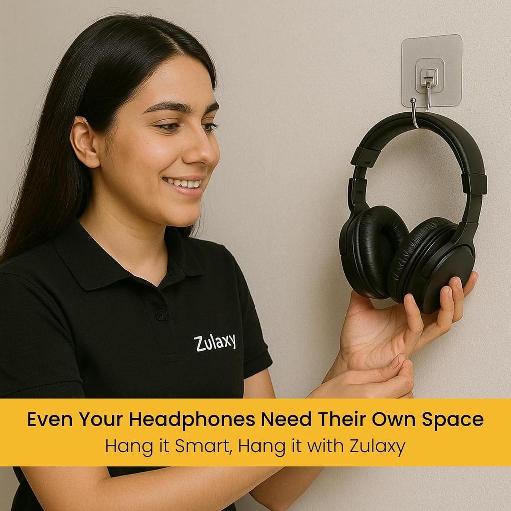 Big Size Transparent Wall Hooks for Hanging – Heavy Duty Stainless Steel Adhesive Hooks for Bathroom, Kitchen, Towel, Utensils & Keys – Waterproof