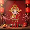 Spring Festival 3D God of Wealth Pendant: Stylish Wall Decoration for Living Room or Entrance Hall